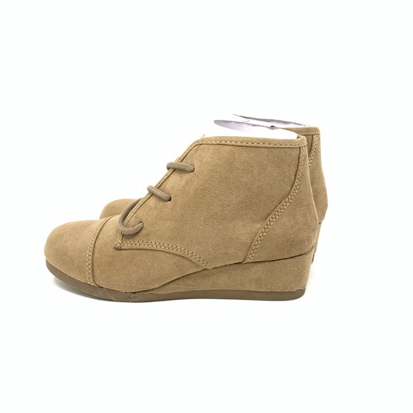 Mad Love Shelby Wedge Lace Up Boots Tan - Picture 3 of 10